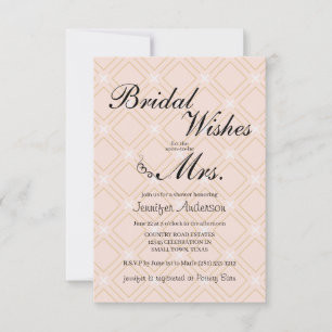Pastel Peach and Gold Bridal Brunch Invitation
