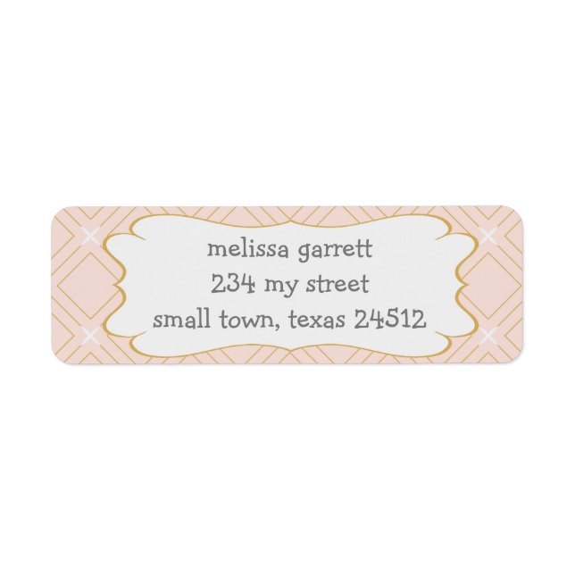 Pastel Peach and Gold Geometric (Front)