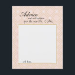 Pastel Peach and Gold Geometric Advice Card<br><div class="desc">Our Just Peachy collection will add a touch of fun soft colours to your stationery. Personalise our gorgeous stationery with your event details easily and quickly,  simply press the customise it button. Coordinating backside is included. Matching items to complete your event collection are available in our Zazzle store!</div>