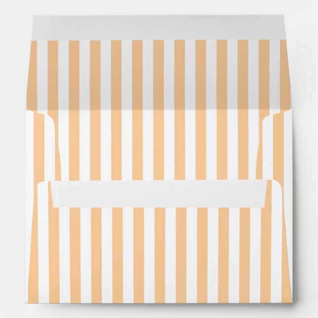 Pastel Peach and White Stripe Envelope (Back (Bottom))