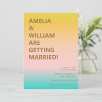 Pastel Peach Blush Mint Ombre Bold Couple Wedding