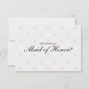 Pastel Peach Cream Will You Be My Maid of Honour