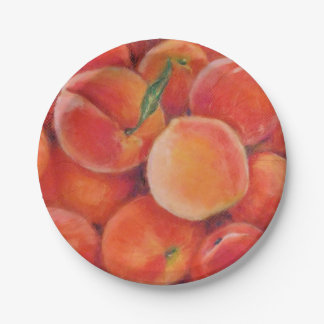 Pastel Peach Paper Plates Summer Garden