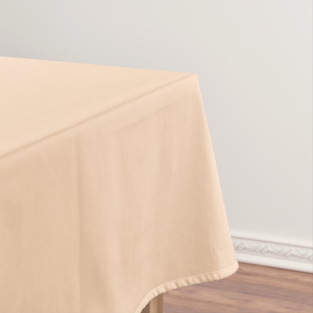 Pastel Peach Solid Colour | Classic Elegant  Tablecloth (In Situ)