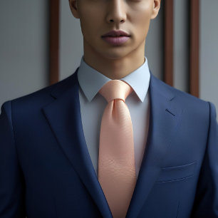 Pastel peach - solid colour  tie