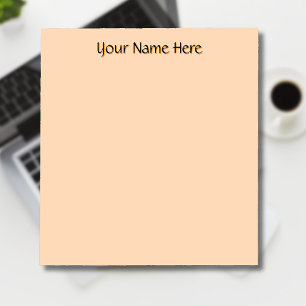 Pastel Peach Unique Personalised Teacher Gifts Notepad