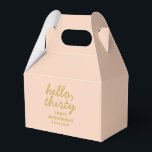 Pastel Peachy Hello Thirty Birthday  Favour Box<br><div class="desc">.</div>