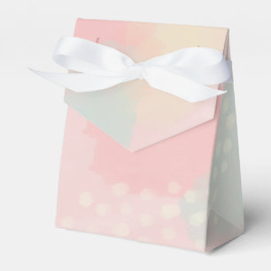 Pastel Peachy Pink Abstract Art Wedding Favour Box