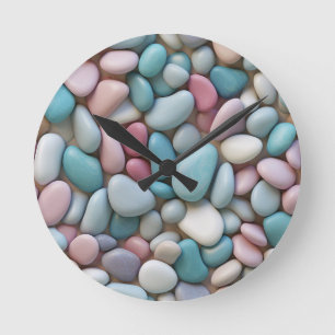 Pastel Pebbles Wall Clock