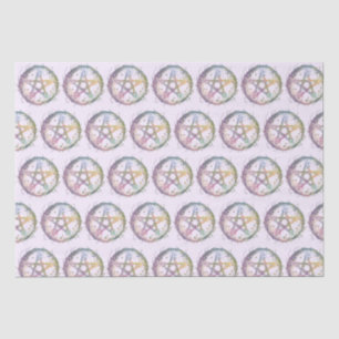 Pastel Pentagram Witchcraft Light Purple Halloween Tissue Paper