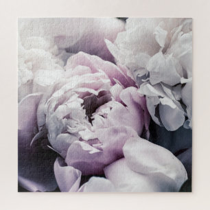 Pastel Peonies: Floral Art Background. Jigsaw Puzzle