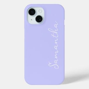Pastel Periwinkle Personalised iPhone 15 Case