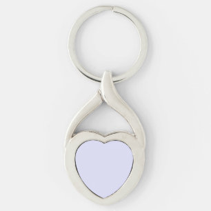 Pastel Periwinkle Purple Heart-Shaped Key Ring
