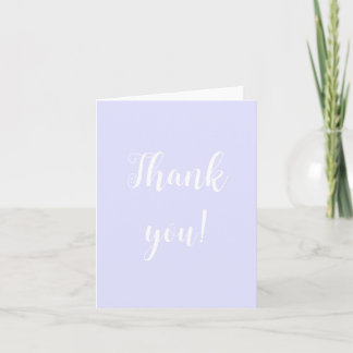 Pastel Periwinkle Purple Thank You Notes