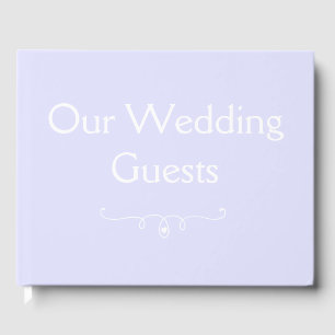 Pastel Periwinkle Purple Wedding Guest Book