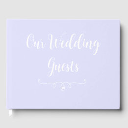 Pastel Periwinkle Purple Wedding Guest Book