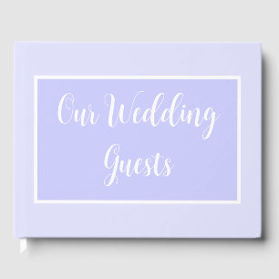 Pastel Periwinkle Purple Wedding Guest Book