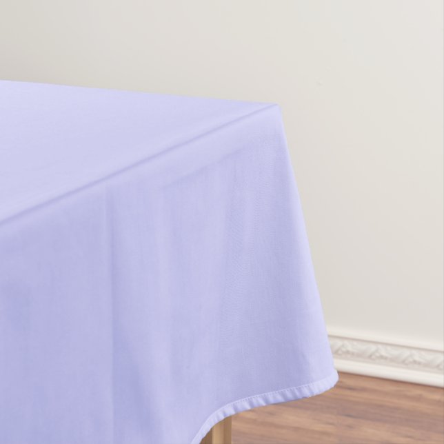 Pastel Periwinkle Solid Colour | Classic Elegant  Tablecloth (In Situ)