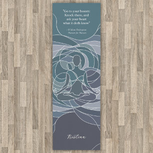 Pastel Personalised Modern Elegant Quote Yoga Mat