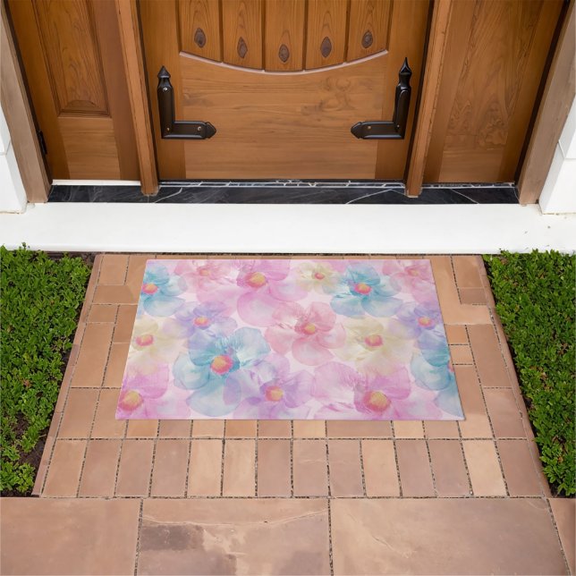 Pastel Petal Bloom Doormat (Outdoor)