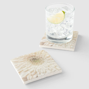 Pastel Petals Flower Chrysanthemum Floral Stone Coaster