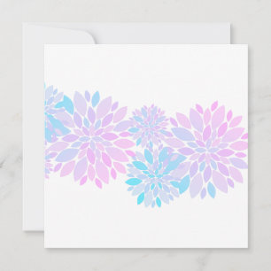 Pastel Petals Flower Pattern Flat Card