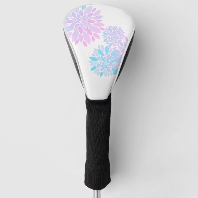 Pastel Petals Flower Pattern Floral Golf Head Cove Cover (Front)