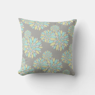 Pastel Petals Flower Pattern Pillow Cushion