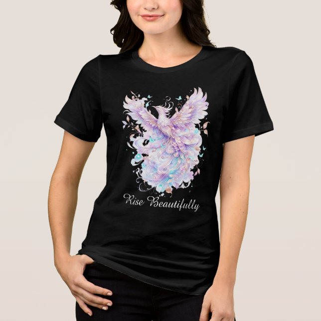 Pastel Phoenix Bird  Tri-Blend Shirt (Front)