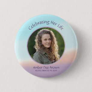 Pastel Photo Life Celebration 6 Cm Round Badge