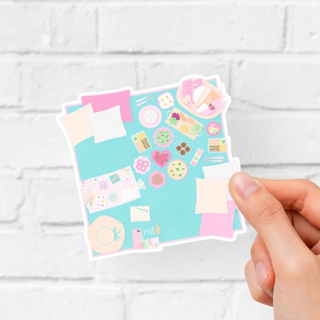 Pastel Picnic Scene Die-Cut Sticker (Creator Uploaded)