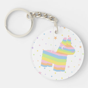 Pastel Pinata Birthday Party Favour Keychain