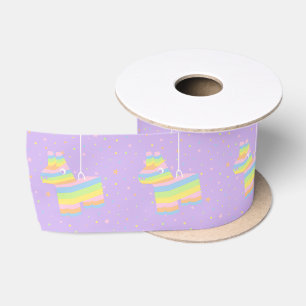 Pastel Pinata Birthday Party Ribbon Satin Ribbon