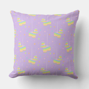 Pastel Pinata Pattern Throw Pillow