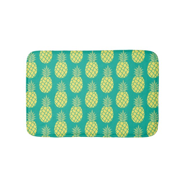 Pastel Pineapples Bath Mat (Front)