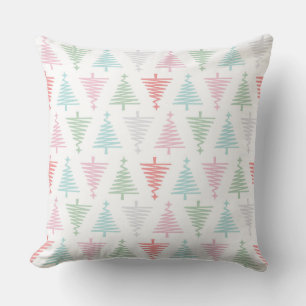 Pastel Pines: Modern Holiday Tree Cushion