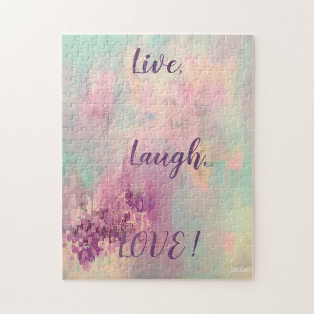 Pastel Pink Abstract Jigsaw Puzzle (Vertical)