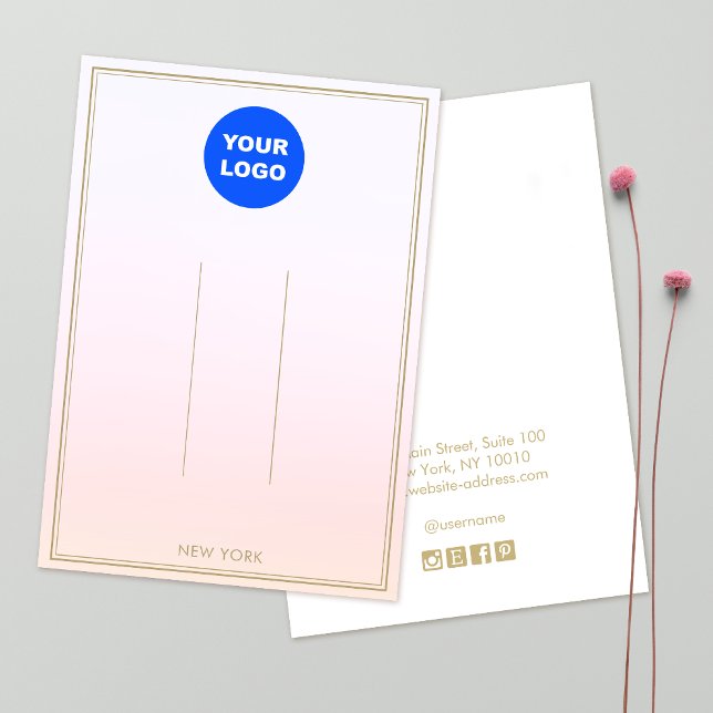 Pastel Pink Add Logo Ombre  Hair Clip Display (Creator Uploaded)