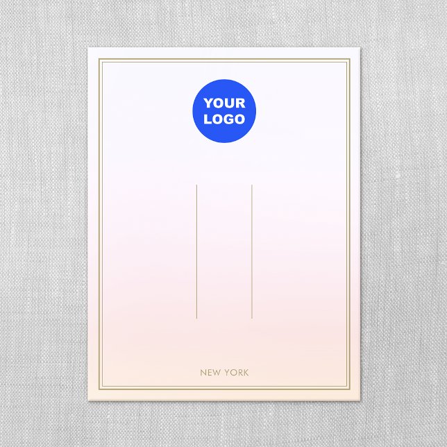 Pastel Pink Add Logo Ombre  Hair Clip Display Invitation (Creator Uploaded)