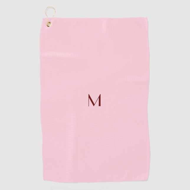 pastel pink - add monogram golf towel (Front)