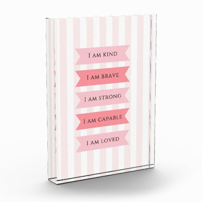 Pastel Pink Affirmations  Photo Block (Left)