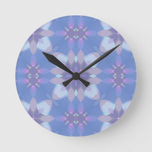 Pastel Pink and Blue #1 Round Clock