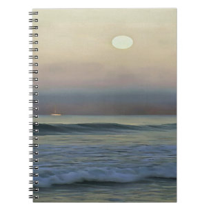 Pastel Pink and Blue Dalyan Beach Sunset Spiral Notebook