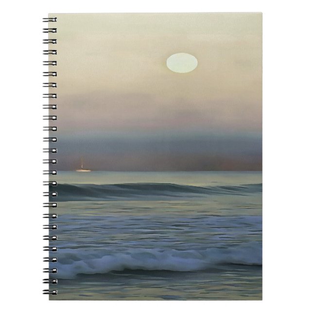 Pastel Pink and Blue Dalyan Beach Sunset  Spiral Notebook (Front)