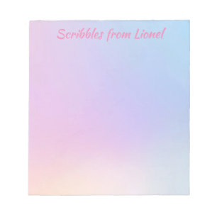 Pastel Pink and Blue Gradient Background Notepad