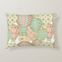 Pastel Pink and Blue Hot Air Balloons Pattern