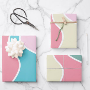 Pastel Pink and Blue Wrapping Paper