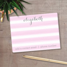 Pastel Pink and Grey Stationery Suite for Women