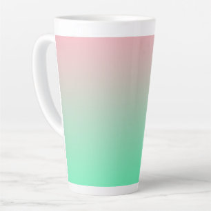 Pastel pink and pale green should always be seen latte mug
