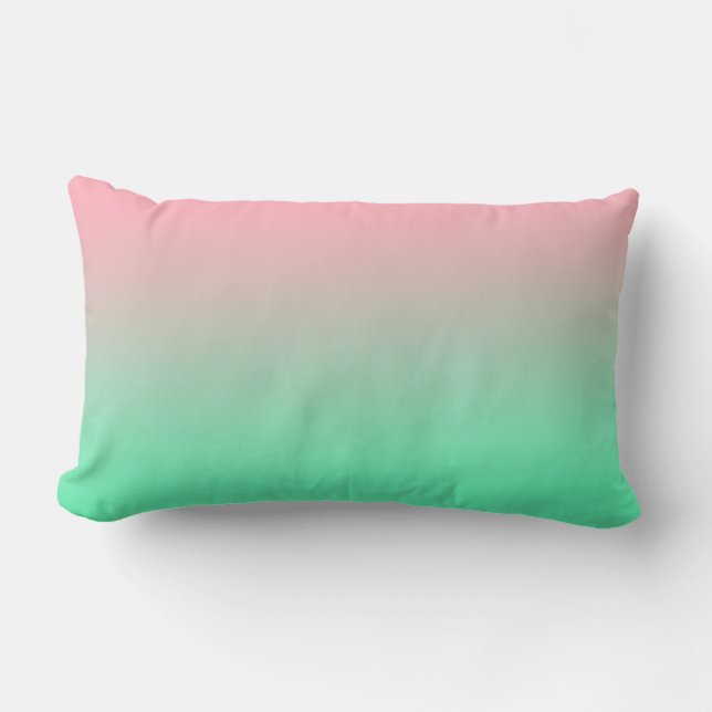 Pastel pink and pale green should always be seen  lumbar cushion (Front)